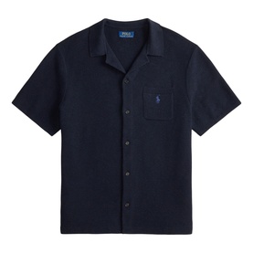 Pony Logo Mesh Knitted Casual Shirt