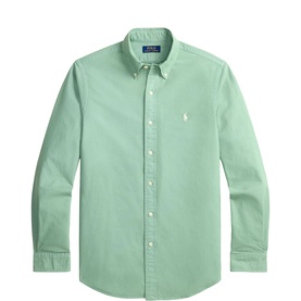 Pony Logo Garment Dyed Oxford Shirt