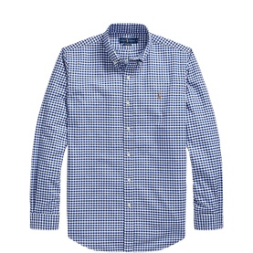 Pony Logo Gingham Checked Oxford Shirt