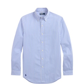 Striped Pony Logo Poplin Shirt