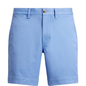Logo Stretch Straight Fit Chino Shorts