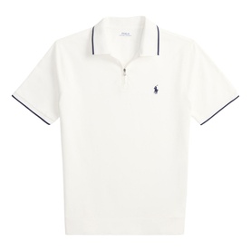 Pony Logo Quarter-Zip Polo Shirt