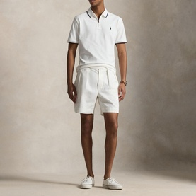 Pony Logo Quarter-Zip Polo Shirt