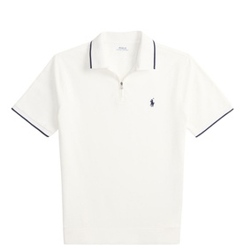 Pony Logo Quarter-Zip Polo Shirt