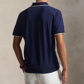 Pony Logo Quarter-Zip Polo Shirt