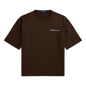 Ralph Lauren T-Shirt in Nutmeg Brown, crew neck with short sleeves and embroidered logo on chest