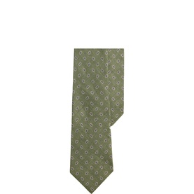 Pine Motif Linen Tie