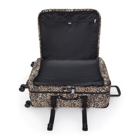 Spontaneous L Large Leopard Wheeled Luggage