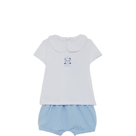 Panda Top & Shorts Two-Piece Set