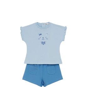 Kitty Love T-Shirt & Shorts Two-Piece Set