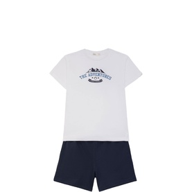 Graphic Logo T-Shirt & Shorts Two-Piece Set