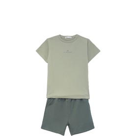 Graphic Logo T-Shirt & Shorts Two-Piece Set