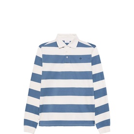 Monkey Logo Striped Rugby Shirt