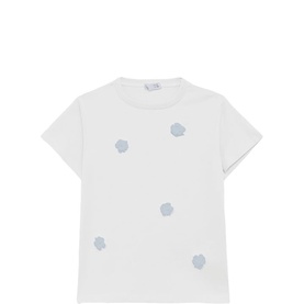 Graphic Floral Applique T-Shirt
