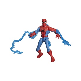 Superheroes Spider-Man action figure in red and blue suit with blue web accessory attachments, small size