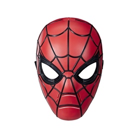 Superheroes Spider-Man red and black face mask toy with web pattern design and eye lenses