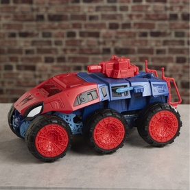 Superheroes Spider-Man 2-In-1 Super Chompin' Tank in red and blue with six red wheels and Spider-Man face design on front