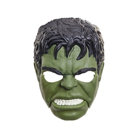 Superheroes Savage Hulk Talk'n Electronic Mask in green with textured dark hair, moulded facial details and open mouth expression.