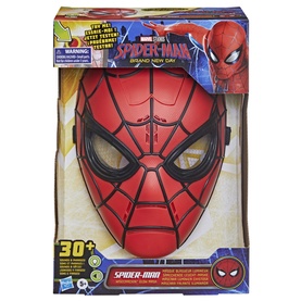 Superheroes Spider-Man Wisecrackin' Glow Mask in red and black with web design, featuring 30+ sounds. Includes one mask.