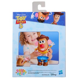 Toy Story Mr. Potato Head Woody toy in multicolour, shown in packaging with child play image, Toy Story 5 Disney Pixar branding