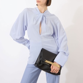 Chain-Detail Strapped Pouch