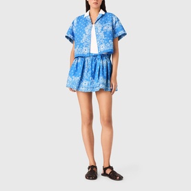 Bandana Contrast Collar Casual Shirt