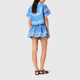 Bandana Contrast Collar Casual Shirt