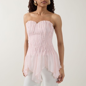 Nisha Asymmetric Bustier Top