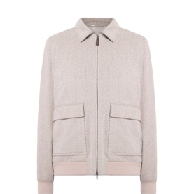 Herringbone Bomber Jacket