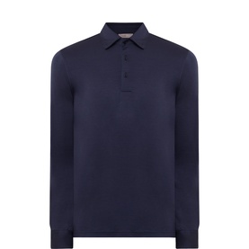 Jersey Long-Sleeved Polo Shirt