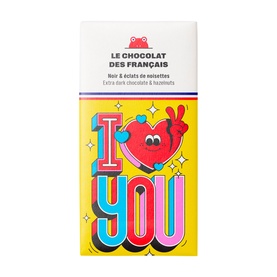 71% Dark Chocolate Bar With Hazelnuts / I Love You