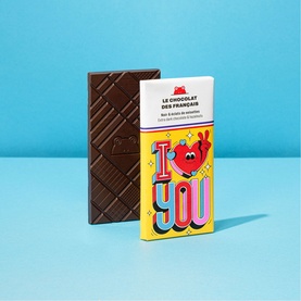 71% Dark Chocolate Bar With Hazelnuts / I Love You