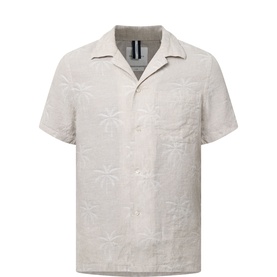Tonal Palm Tree Bowling Shirt