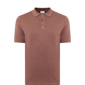 Solid Knitted Polo Shirt
