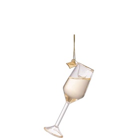 Classic Champagne Glass Tree Decoration 12cm