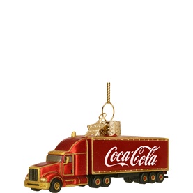 Coca Cola Truck Glass Tree Decoration 6cm