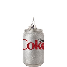 Coca Cola Diet Coke Can Glass Tree Decoration 8cm