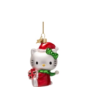 Hello Kitty with Gifts Glass Tree Decoration 10cm