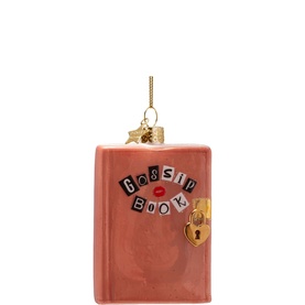 Gossip Book Diary Glass Tree Decoration 11cm