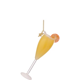 Mimosa Cocktail Glass Tree Decoration 13cm