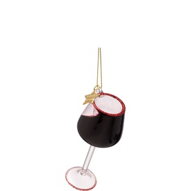Classic Red Wine Glass Tree Decoration 10cm