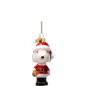 Snoopy with Christmas Outfit Glass Tree Decoration 11cm
