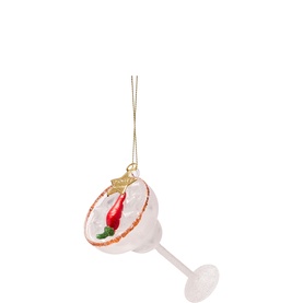 Spicy Margarita Cocktail Glass Tree Decoration 10cm