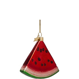 Watermelon Slice Glass Tree Decoration 6cm