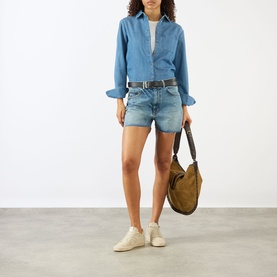 Cobain Low-Rise Denim Shorts