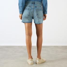 Cobain Low-Rise Denim Shorts