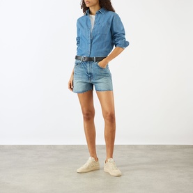 Cobain Low-Rise Denim Shorts