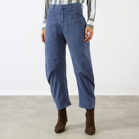 Shon Mid-Rise Barrel Leg Jeans
