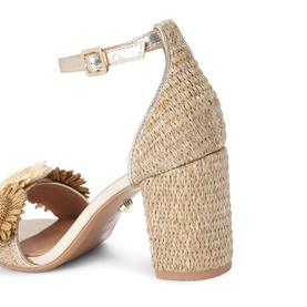 Sorrento Floral Appliqu&eacute; Block Heels