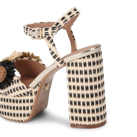 Sorrento Flower Platform Block Heels